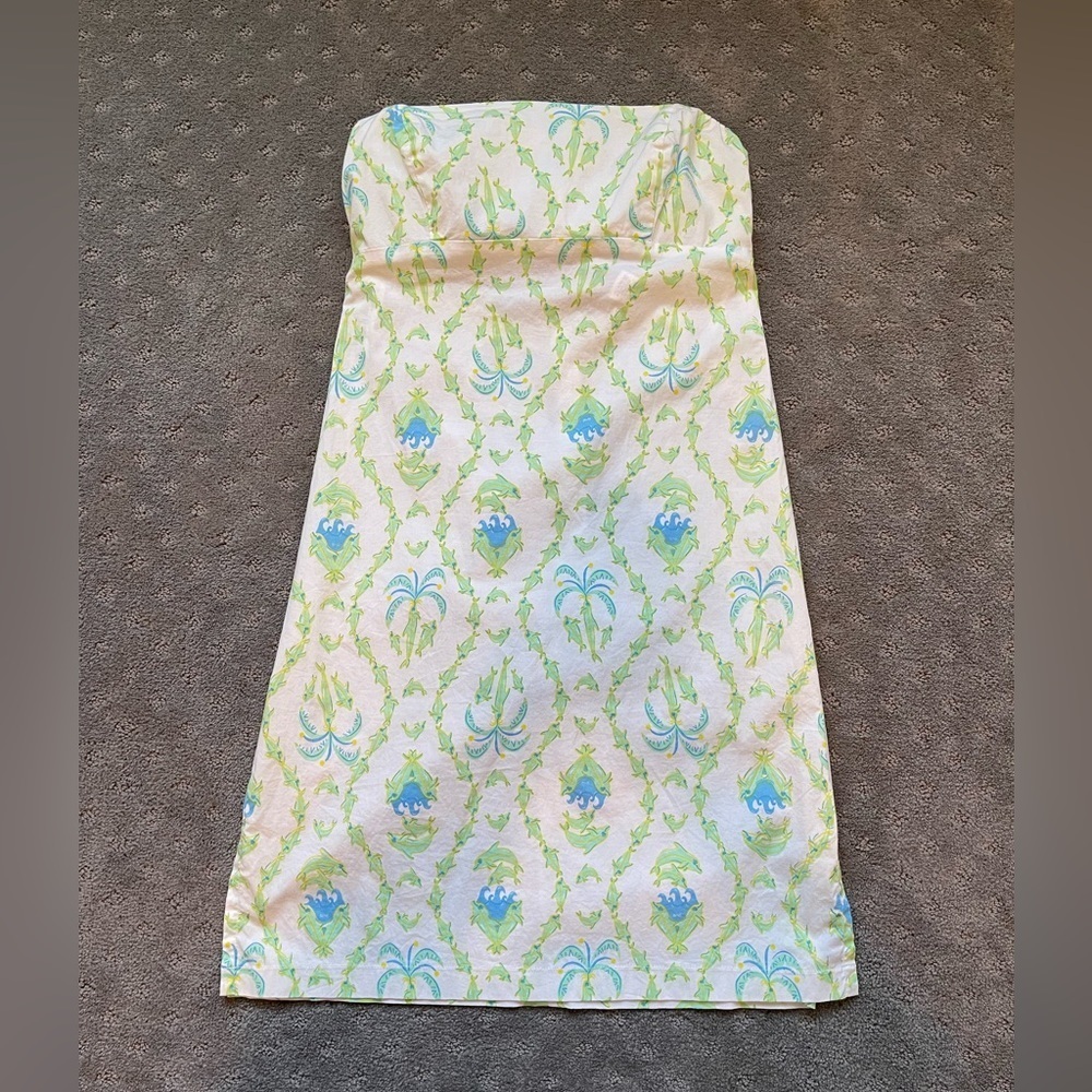 Govango Dolphin Novelty Print Strapless Dress Size 6